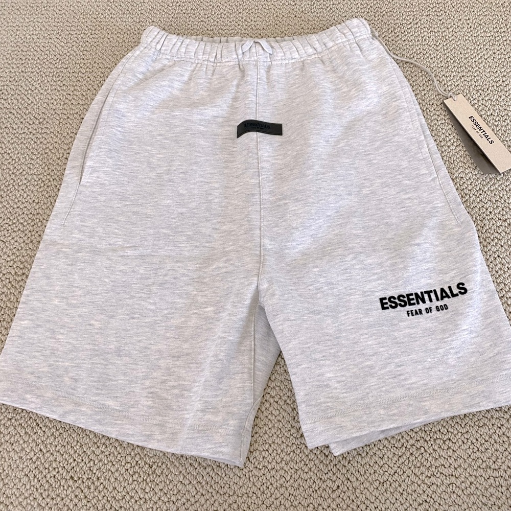 New ESSENTIALS Fear of God Light Oatmeal Shorts
